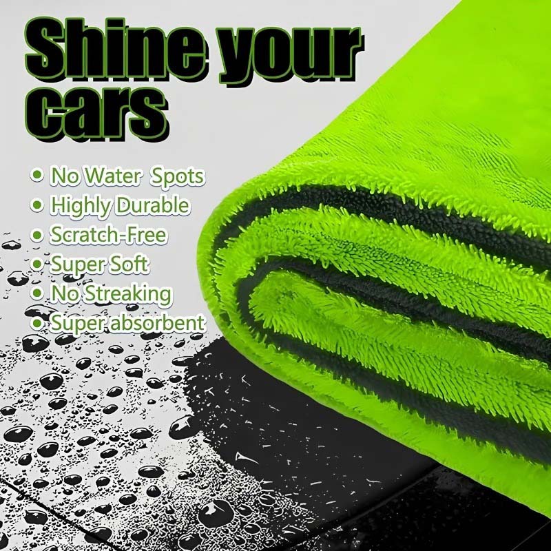 1PC 1000GSM Dual-Sided Microfi - Microfiber Towel Detailing ulasan dan harga